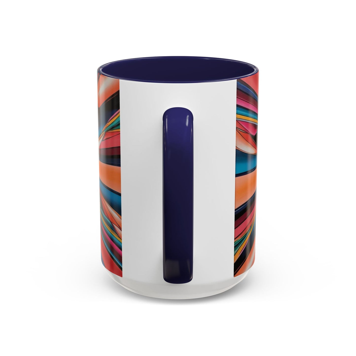 Optical Illusion Accent Mug – Ceramic Coffee Cup