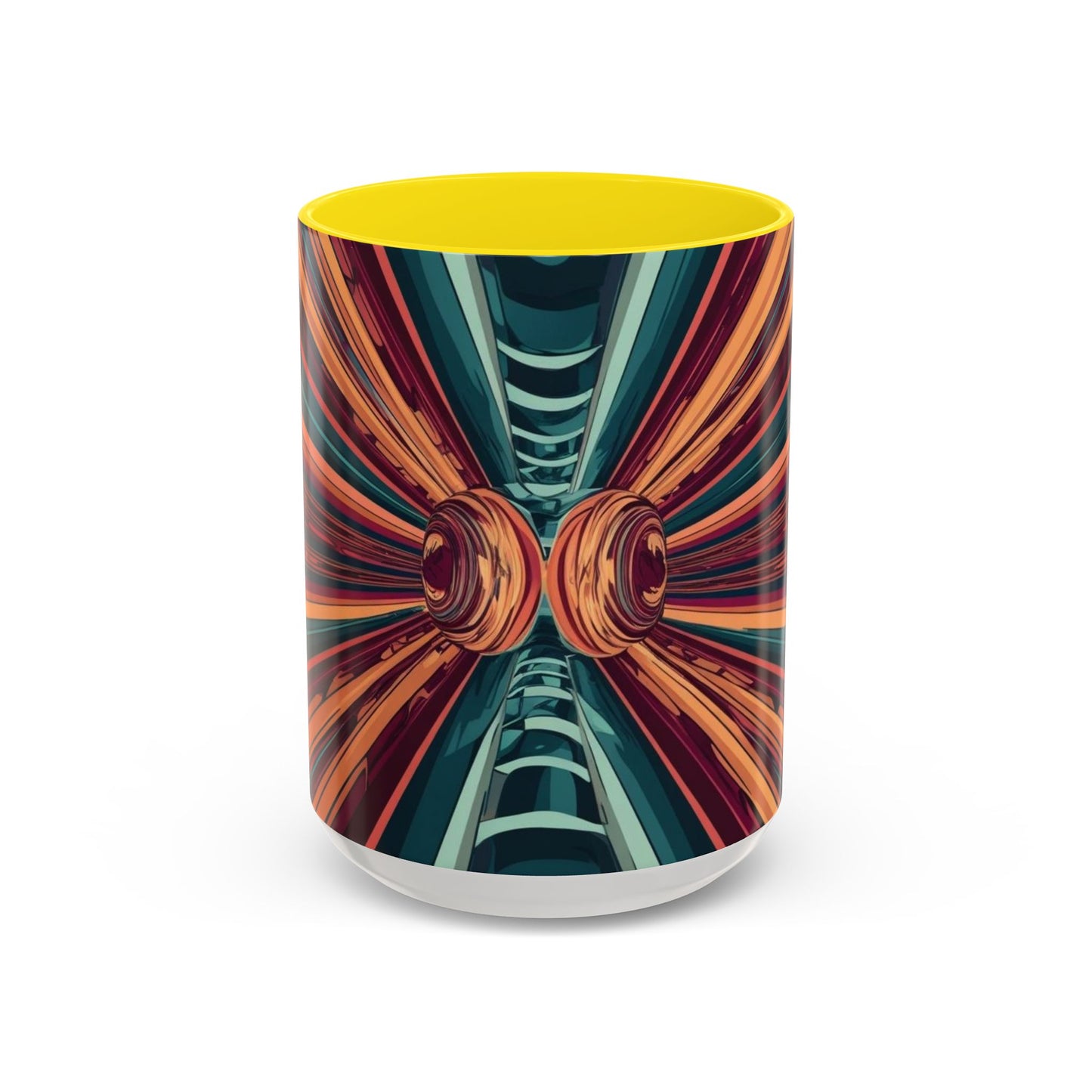 Optical Illusion Accent Mug – Ceramic Coffee Cup