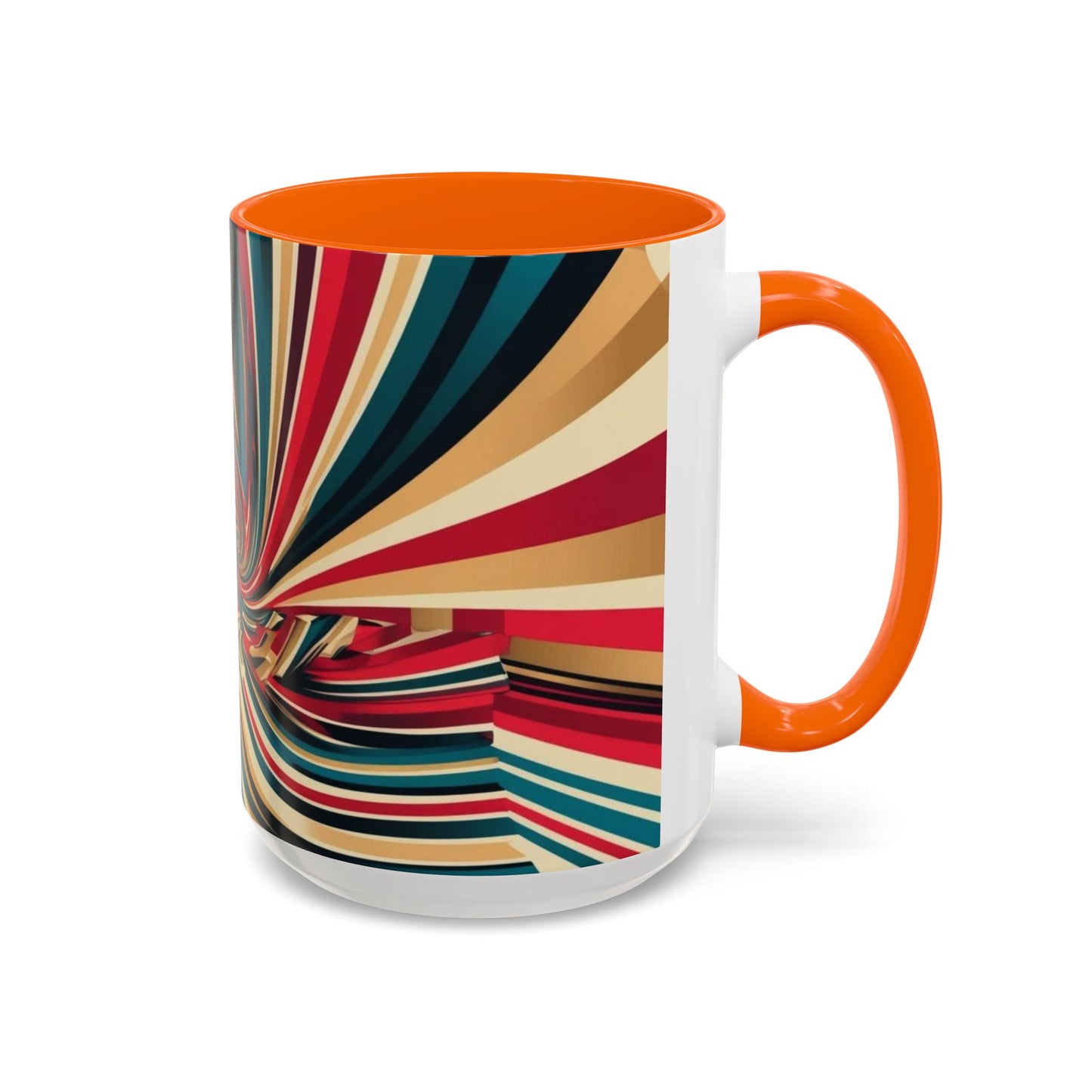 Optical Illusion Accent Mug – Ceramic Coffee Cup