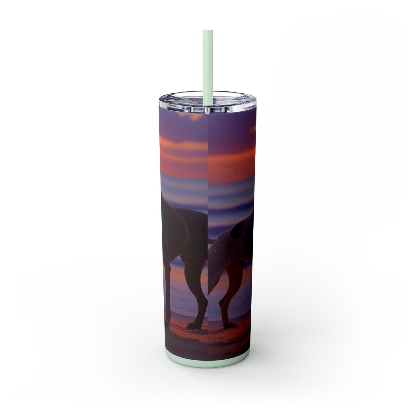 German Shorthaired Pointer Love Skinny Tumbler with Straw, 20oz
