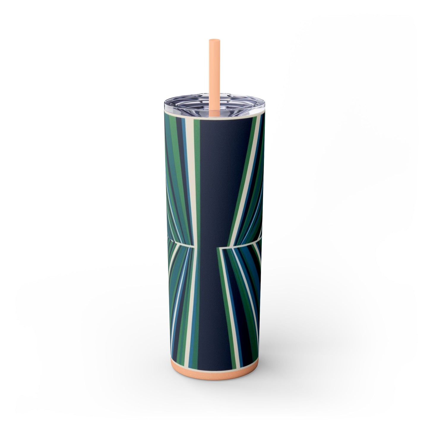 Optical Illusion Skinny Tumbler with Straw, 20oz
