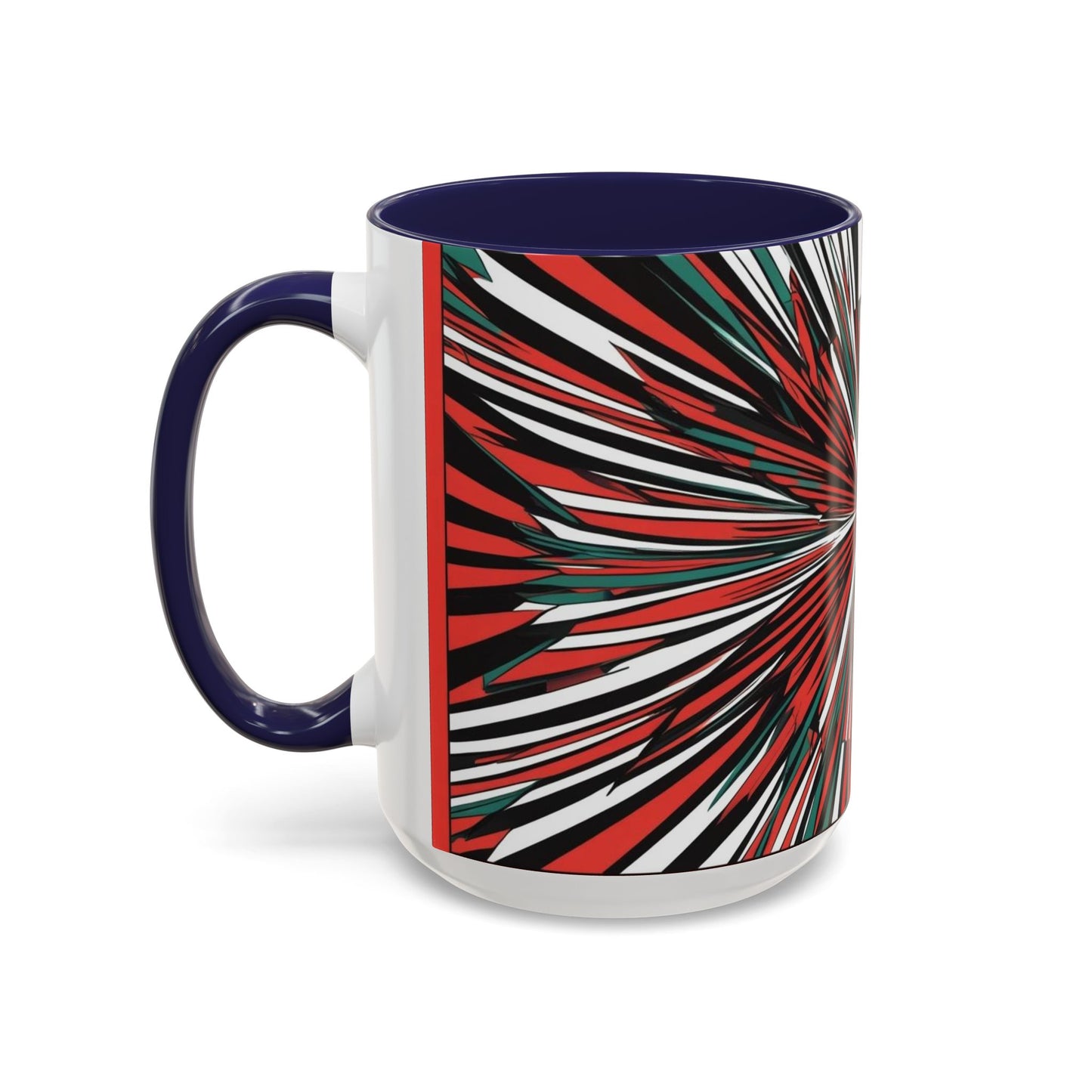 Optical Illusion Accent Mug – Ceramic Coffee Cup
