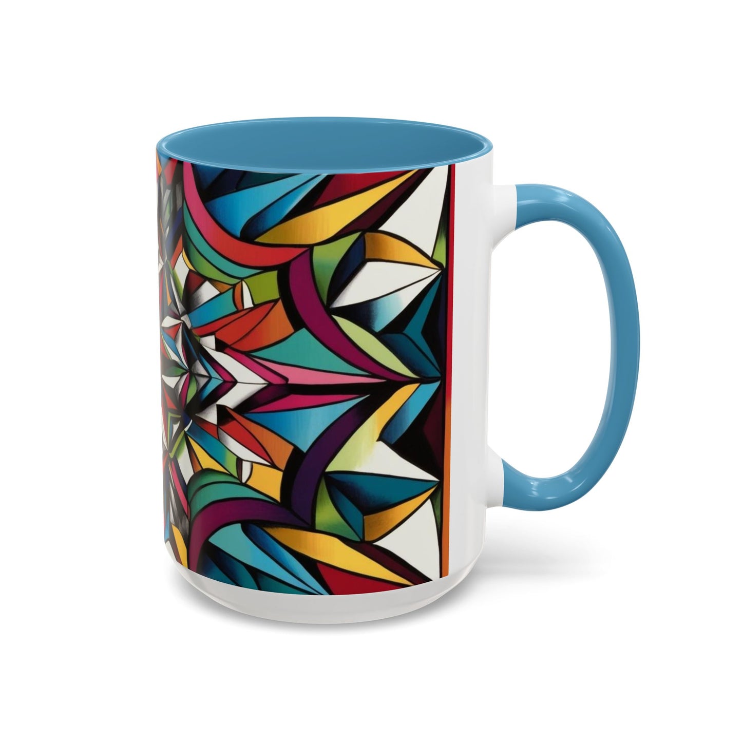 Optical Illusion Accent Mug – Ceramic Coffee Cup