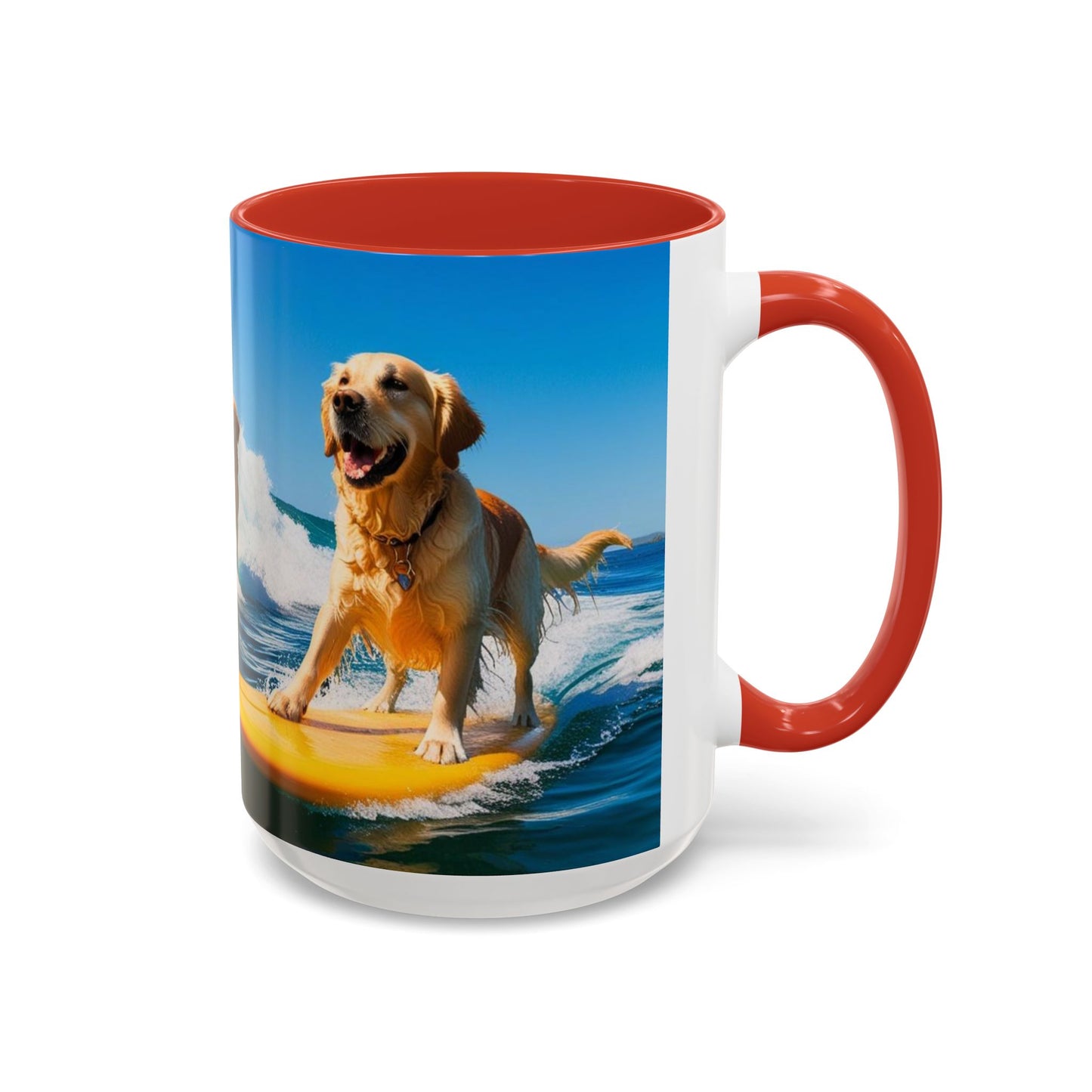 Mug à café Surf Dogs Accent - Cadeau idéal pour les amoureux des chiens