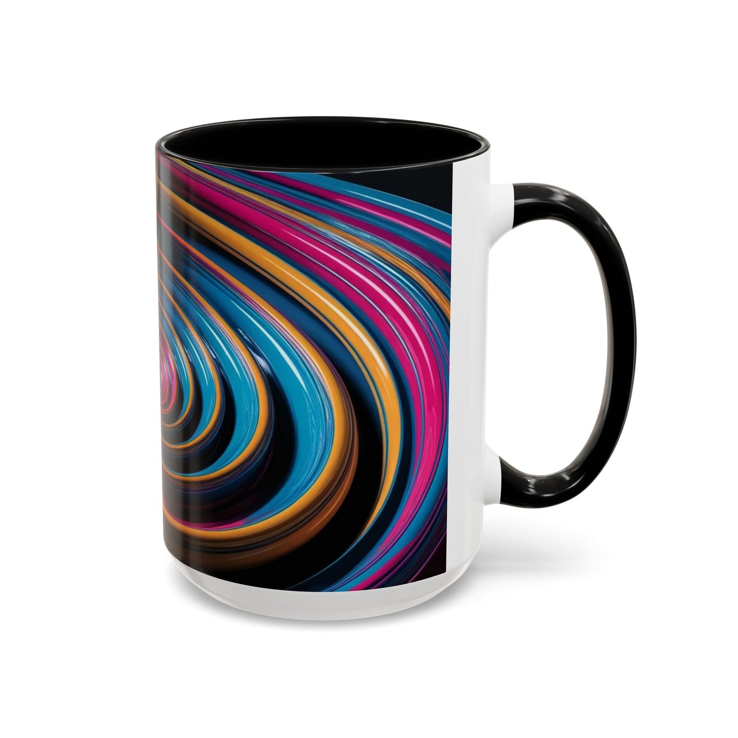 Optical Illusion Accent Mug – Ceramic Coffee Cup
