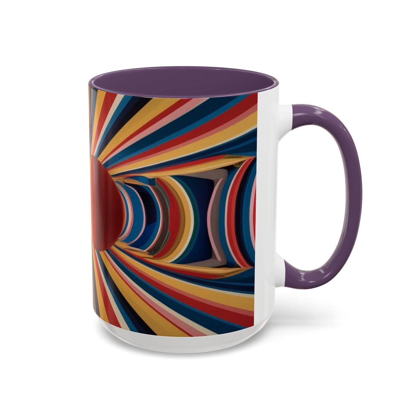 Optical Illusion Accent Mug – Ceramic Coffee Cup