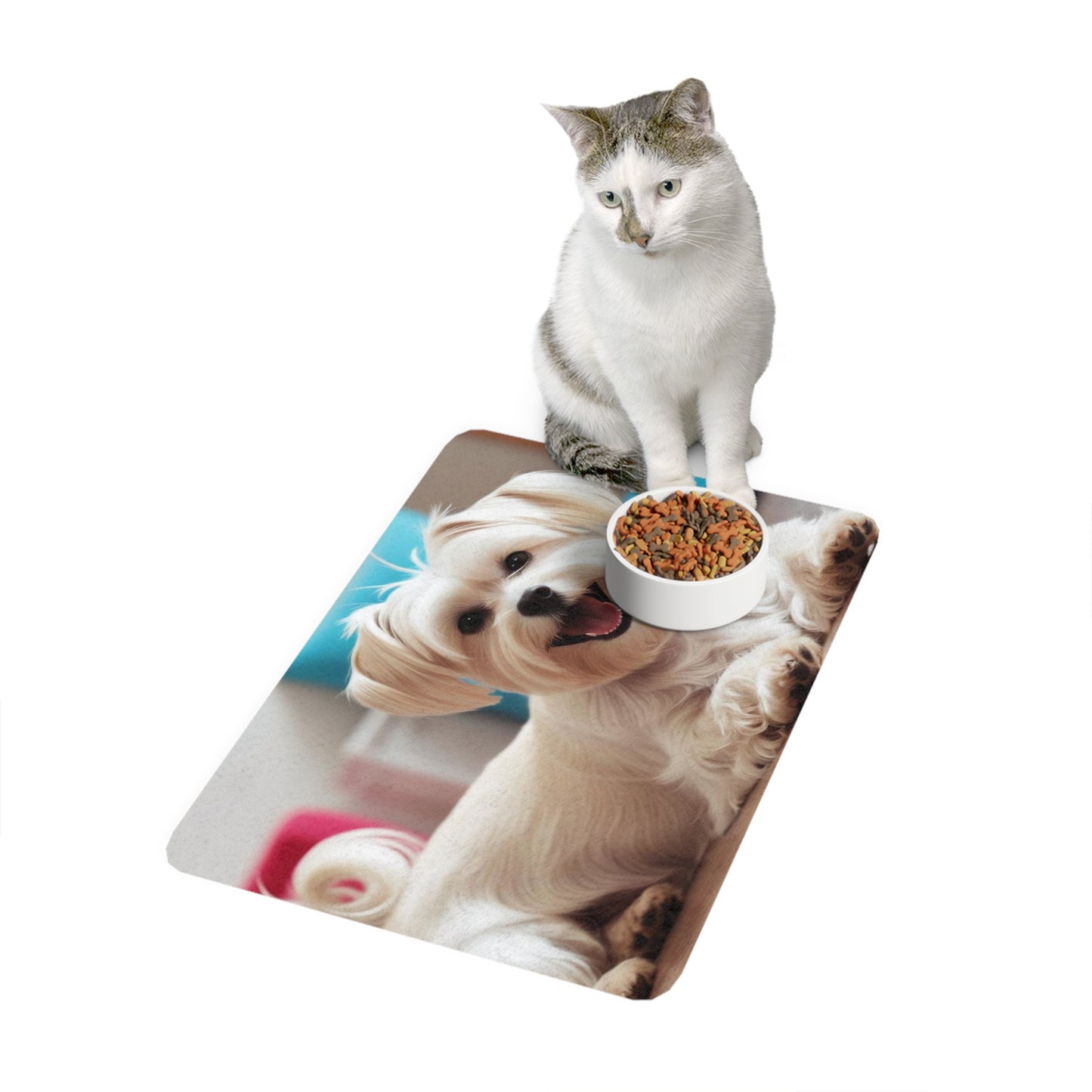 Pet Food Mat (12x18) - Maltese