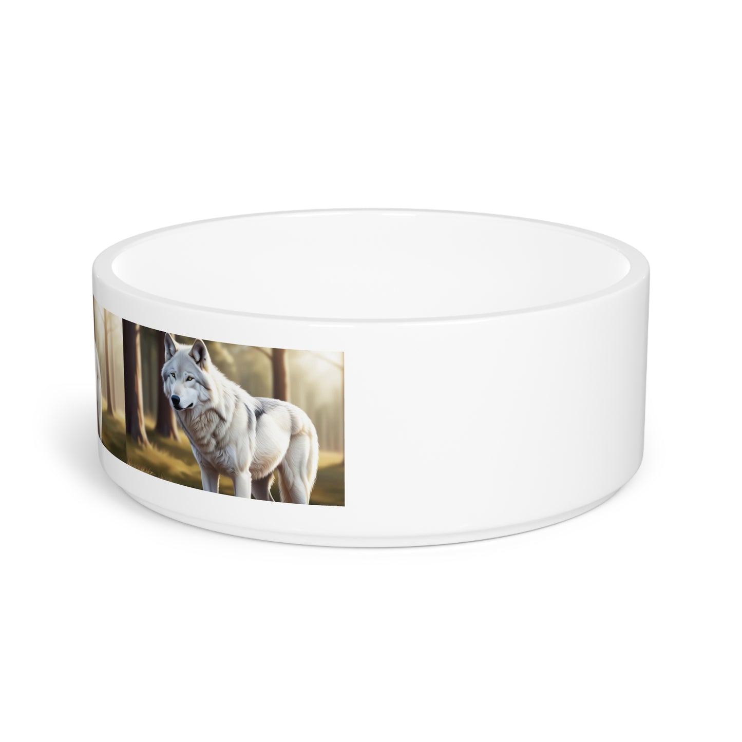 White Wolf Pet Bowl