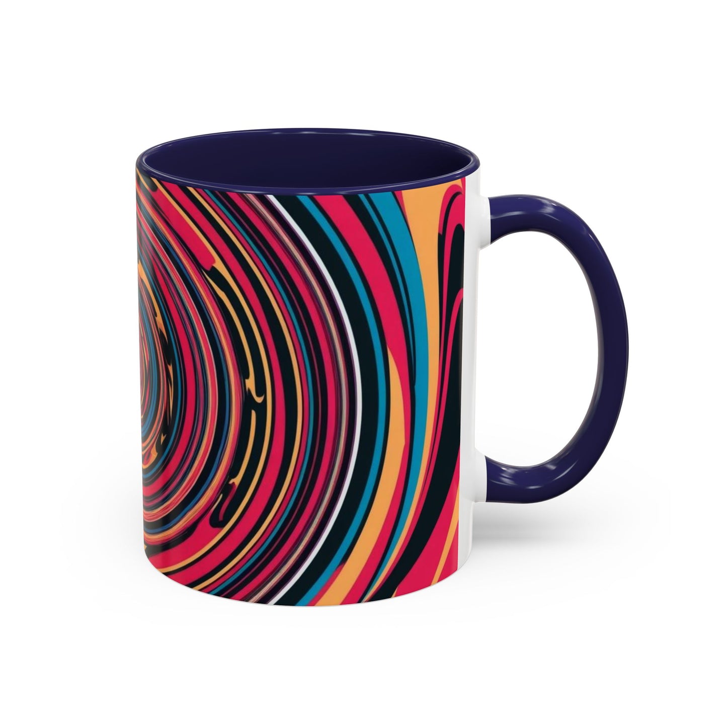 Optical Illusion Accent Mug – Ceramic Coffee Cup