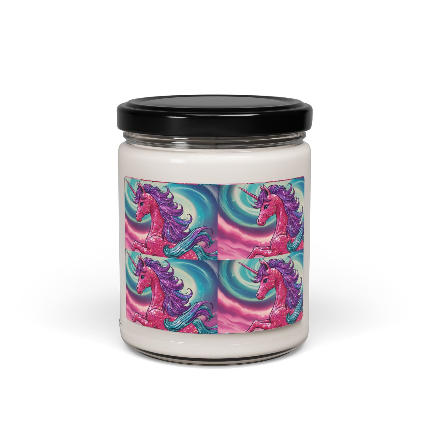 Glittery Psychedelic Unicorn- Scented Soy Candle, 9oz