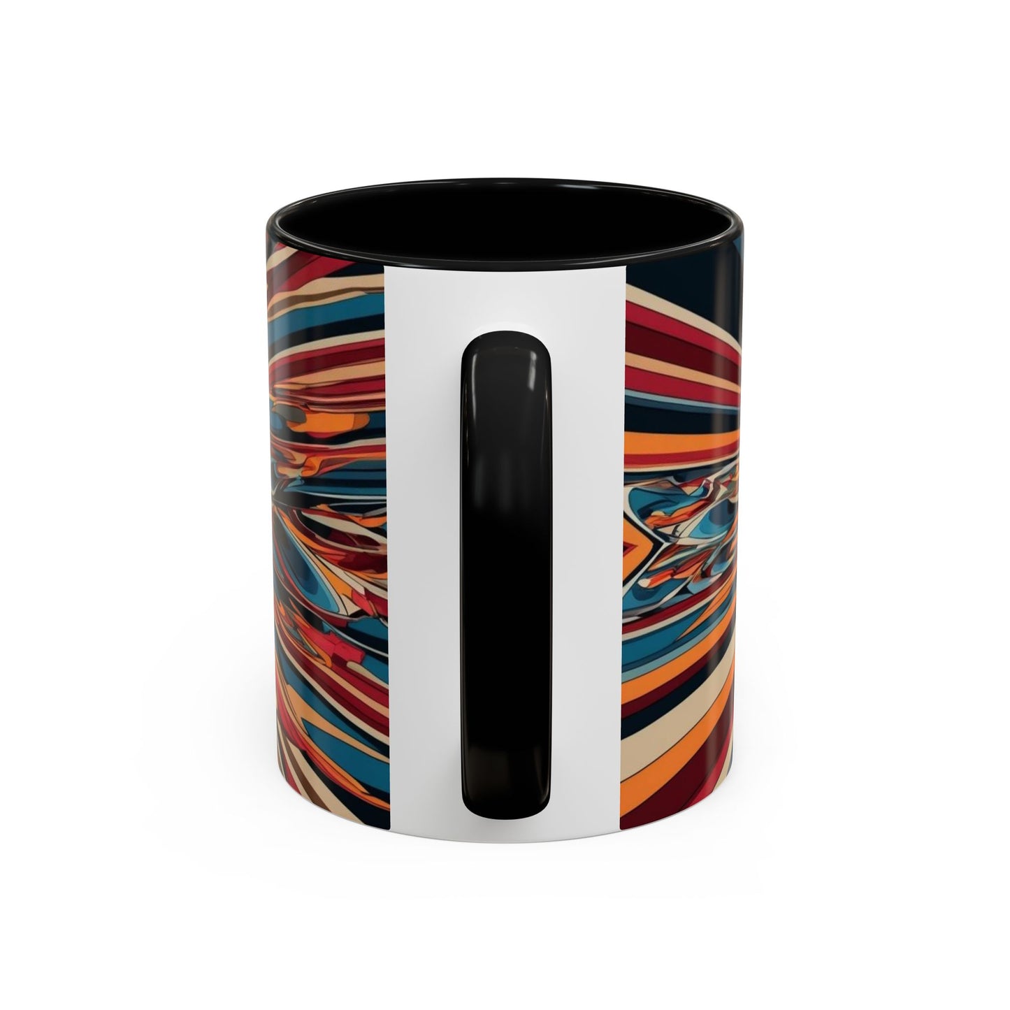 Optical Illusion Accent Mug – Ceramic Coffee Cup