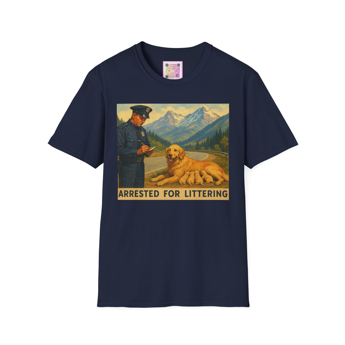 "Arrested for Littering" Retro Tee Shirt