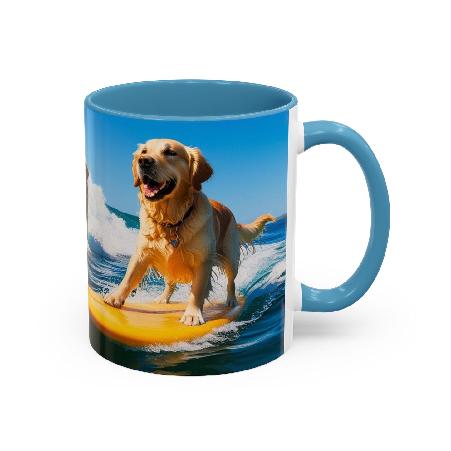 Mug à café Surf Dogs Accent - Cadeau idéal pour les amoureux des chiens