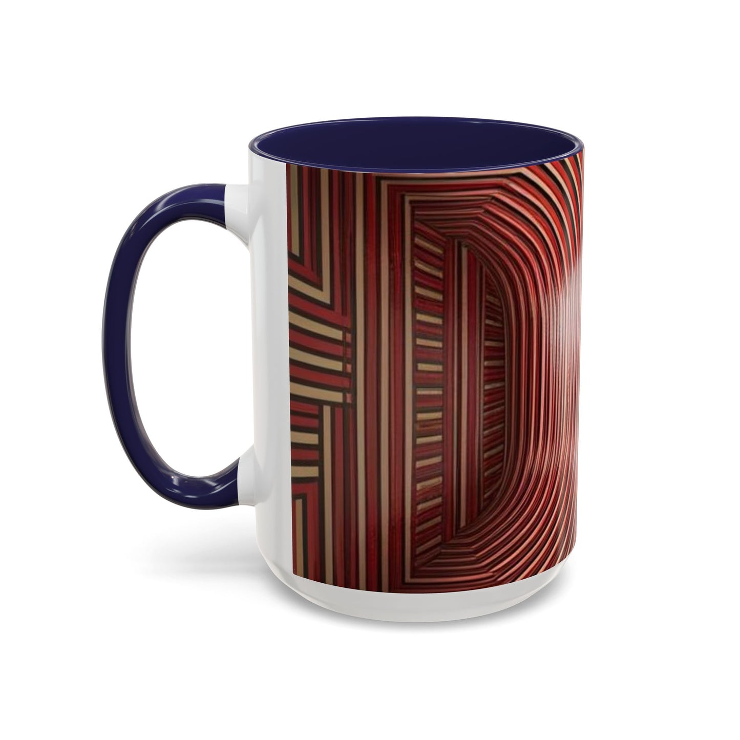 Optical Illusion Accent Mug – Ceramic Coffee Cup