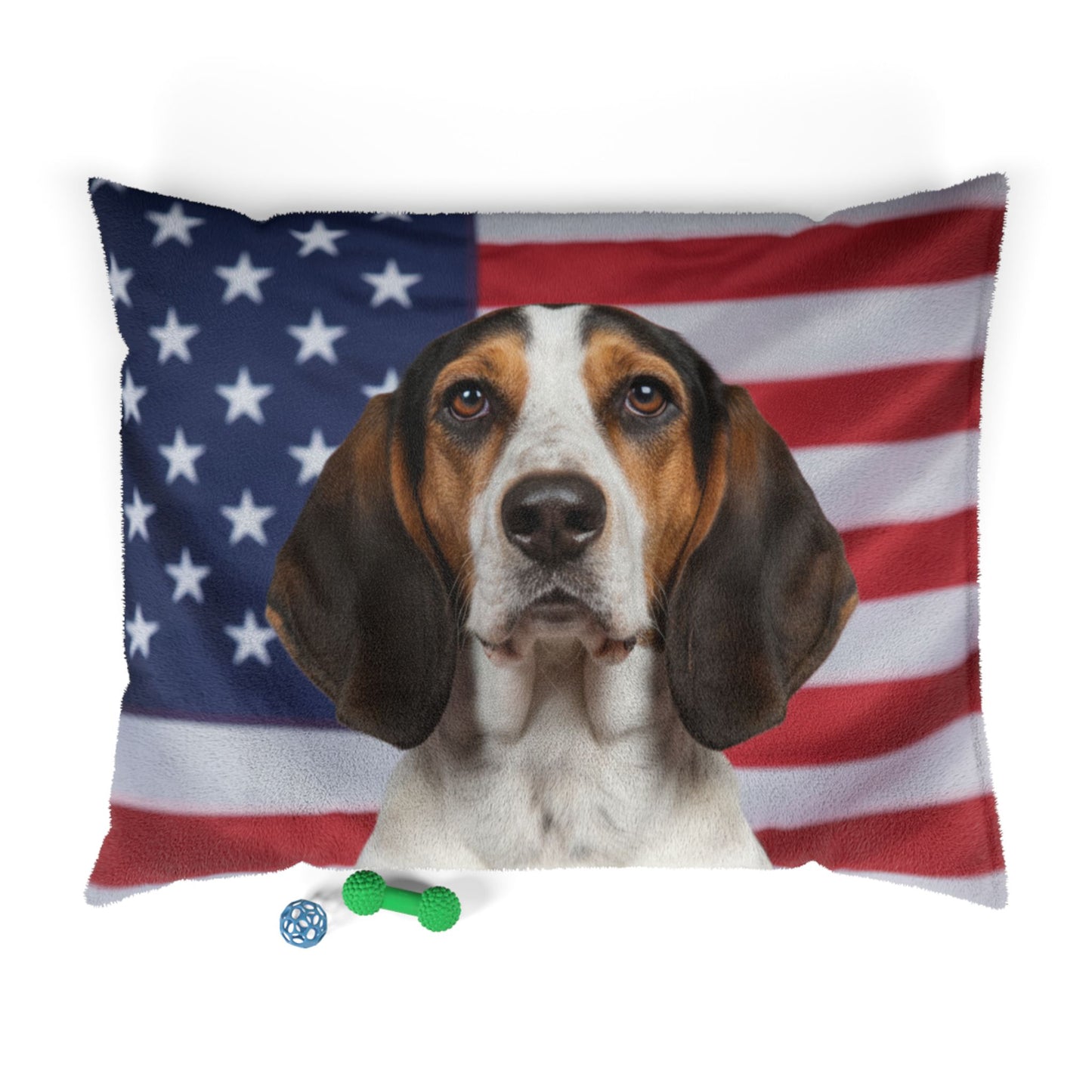 American English Coonhound Patriotic Pet Bed