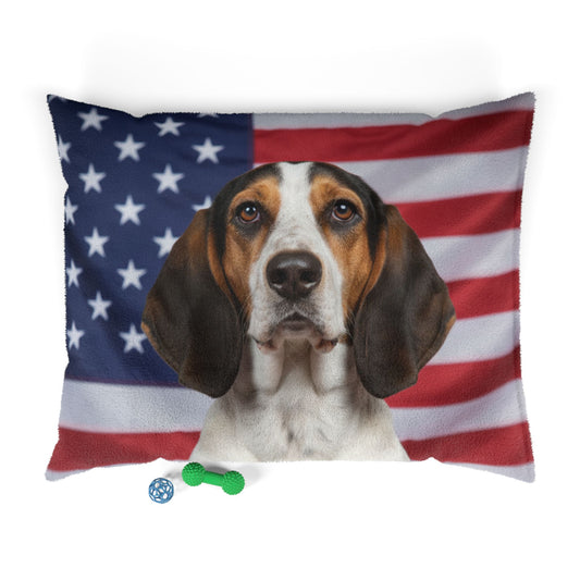 American English Coonhound Patriotic Pet Bed