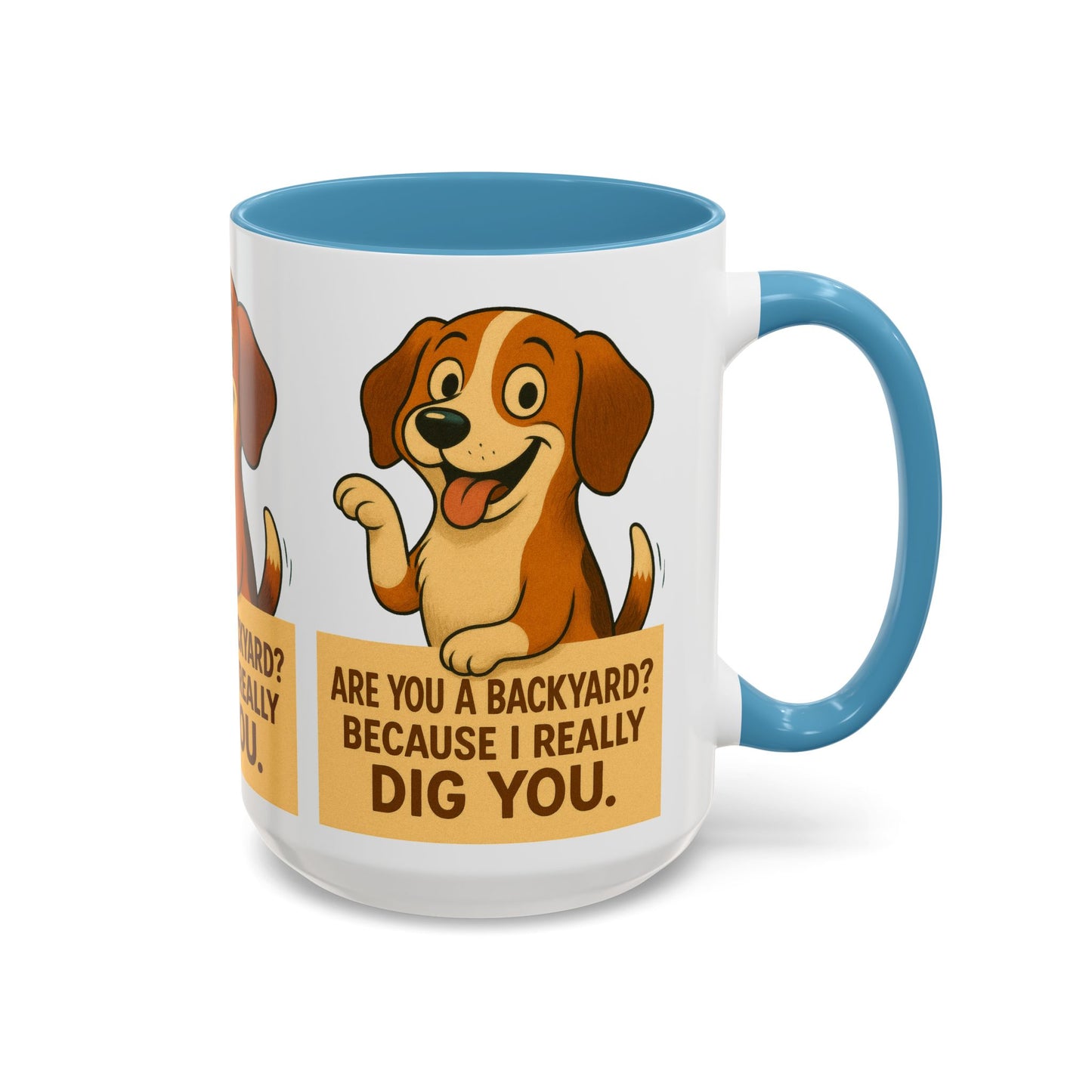 Backyard Dig Accent Coffee Mug - Perfect Gift for Dog Lovers
