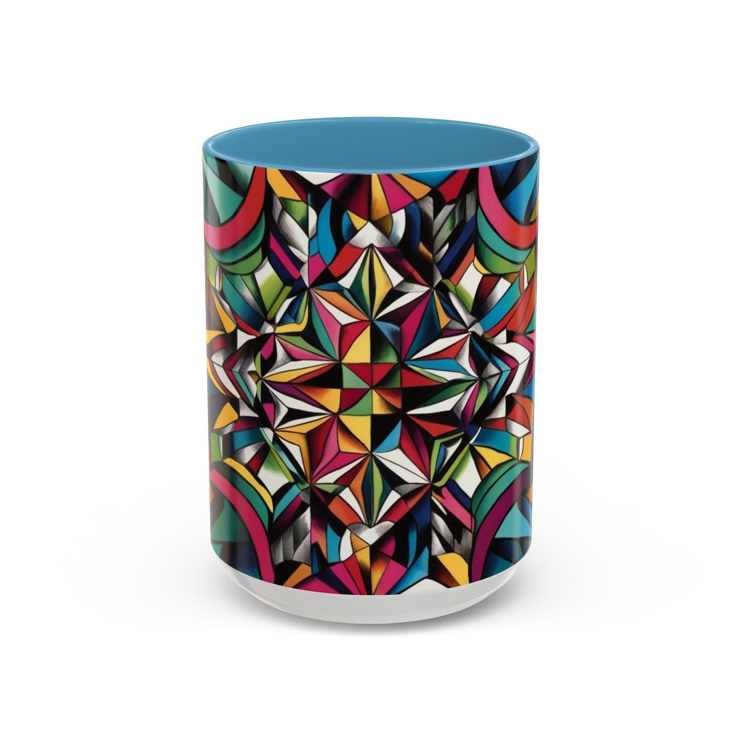 Optical Illusion Accent Mug – Ceramic Coffee Cup