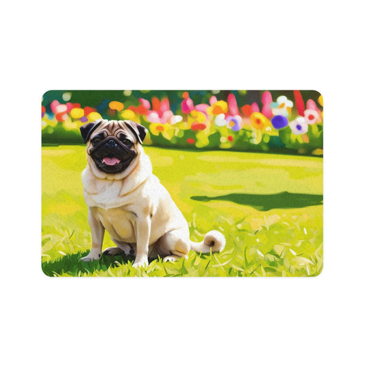 Pet Food Mat (12x18) - Pug