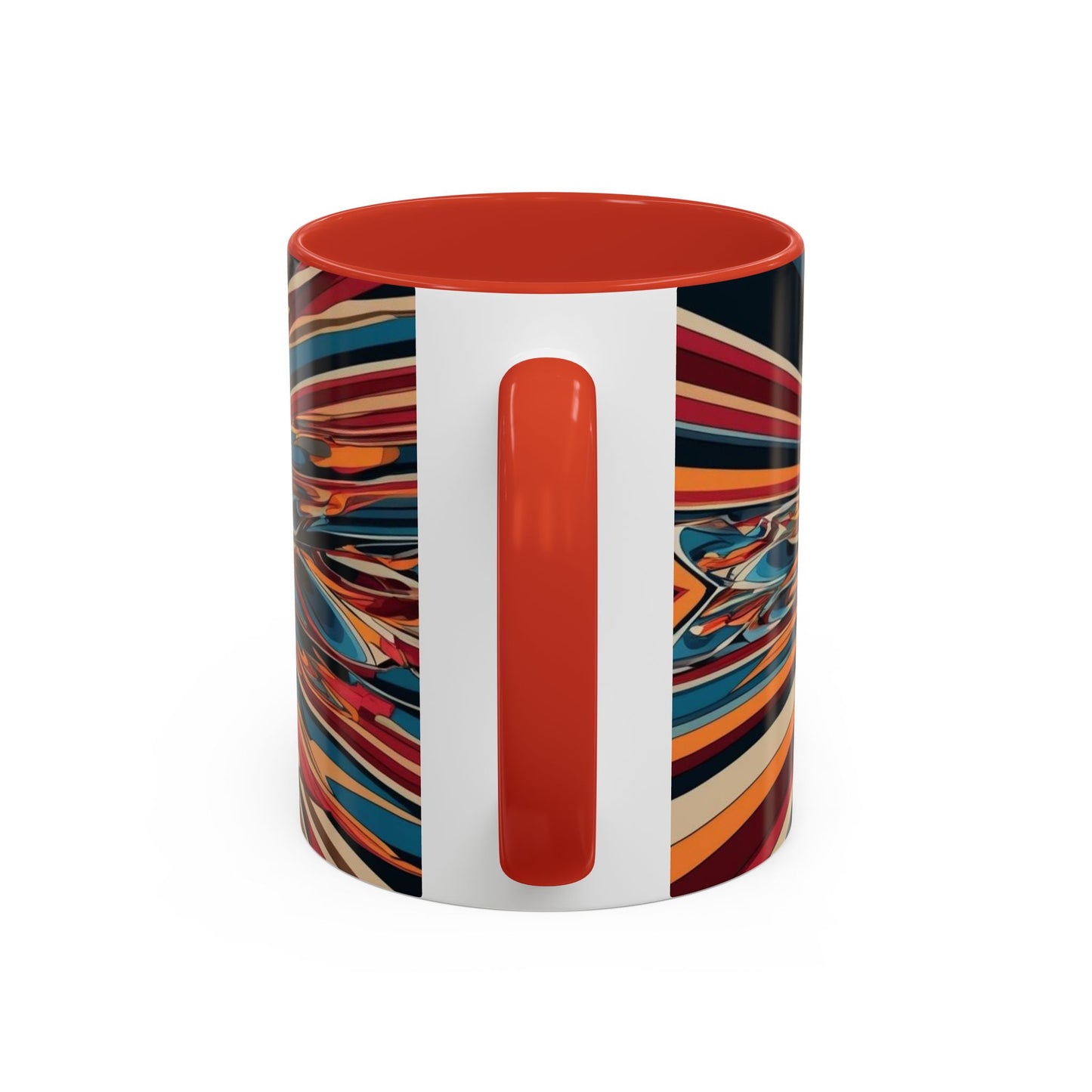 Optical Illusion Accent Mug – Ceramic Coffee Cup