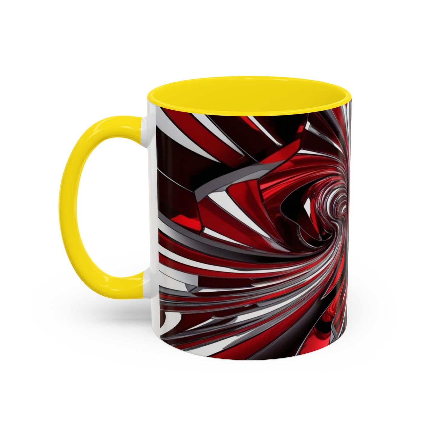Optical Illusion Accent Mug – Ceramic Coffee Cup
