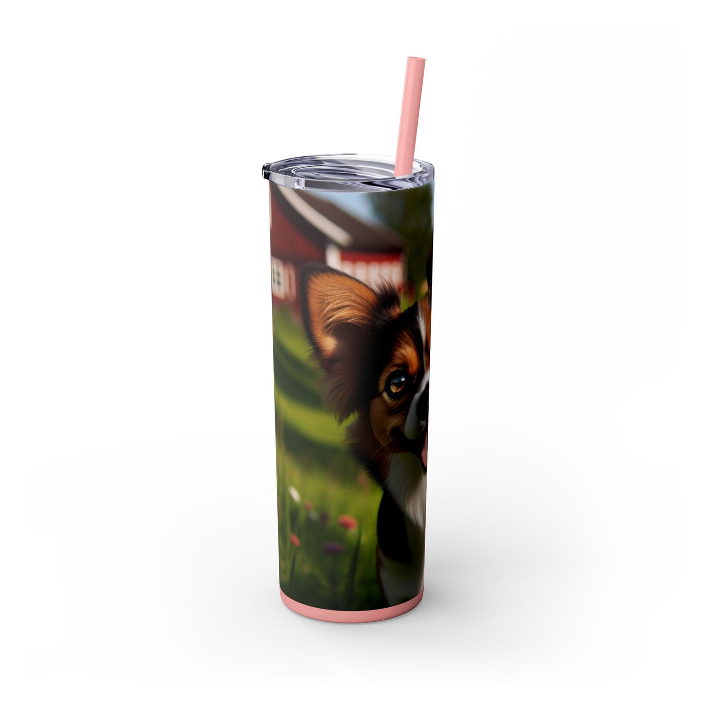Skinny Tumbler with Straw – 20 oz Stainless Steel Cup