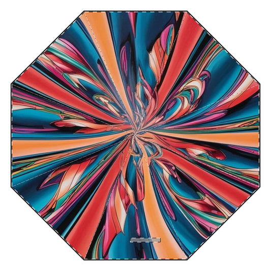 Optical Illusion Semi-Automatic Foldable Umbrella