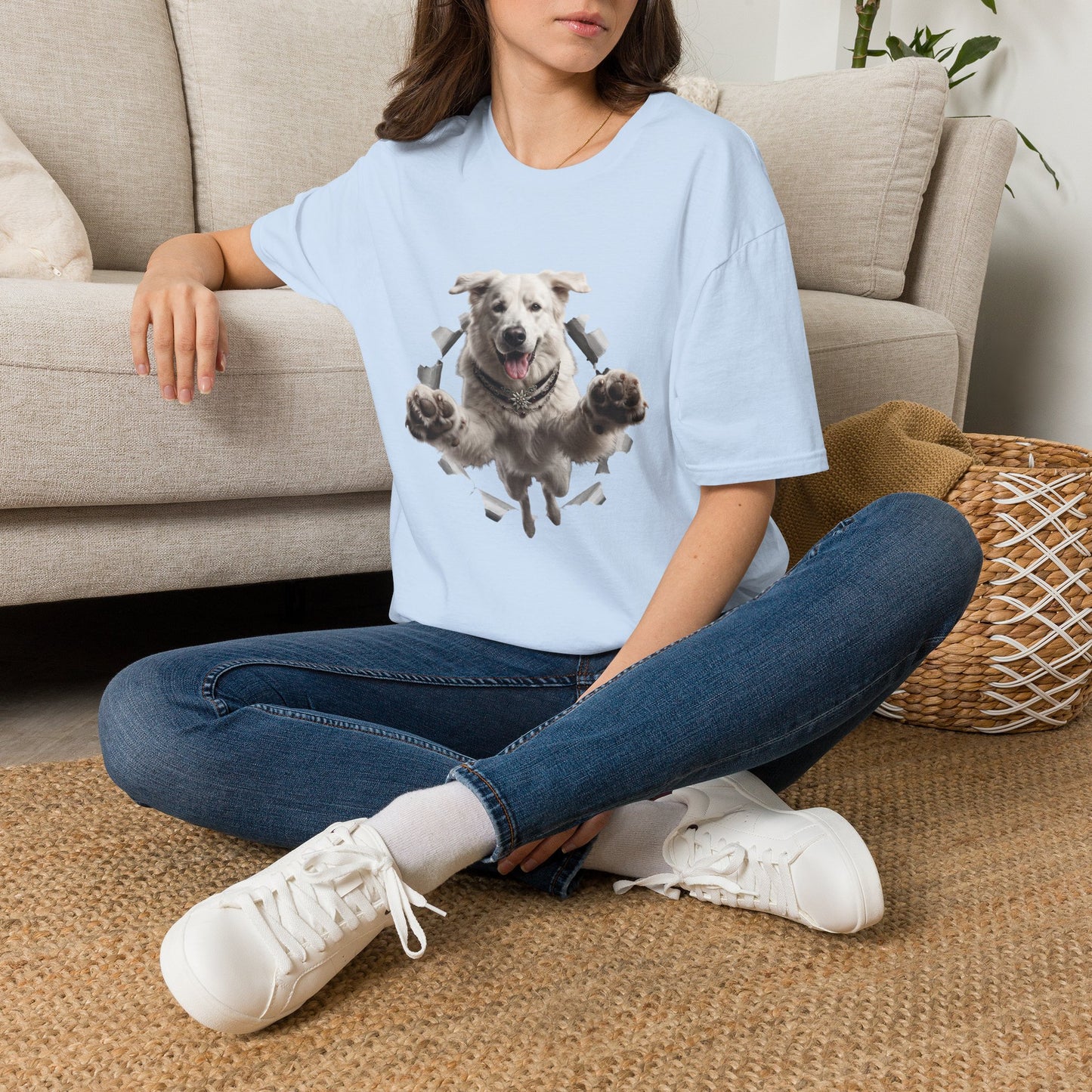 White Swiss Mountain Dog Tee Shirt