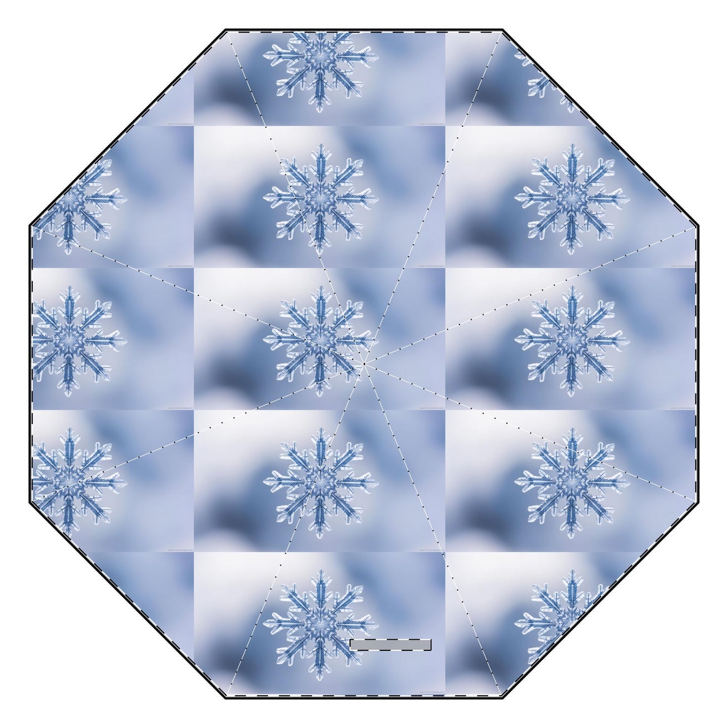 Snowflake Semi-Automatic Foldable Umbrella