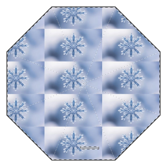 Snowflake Semi-Automatic Foldable Umbrella