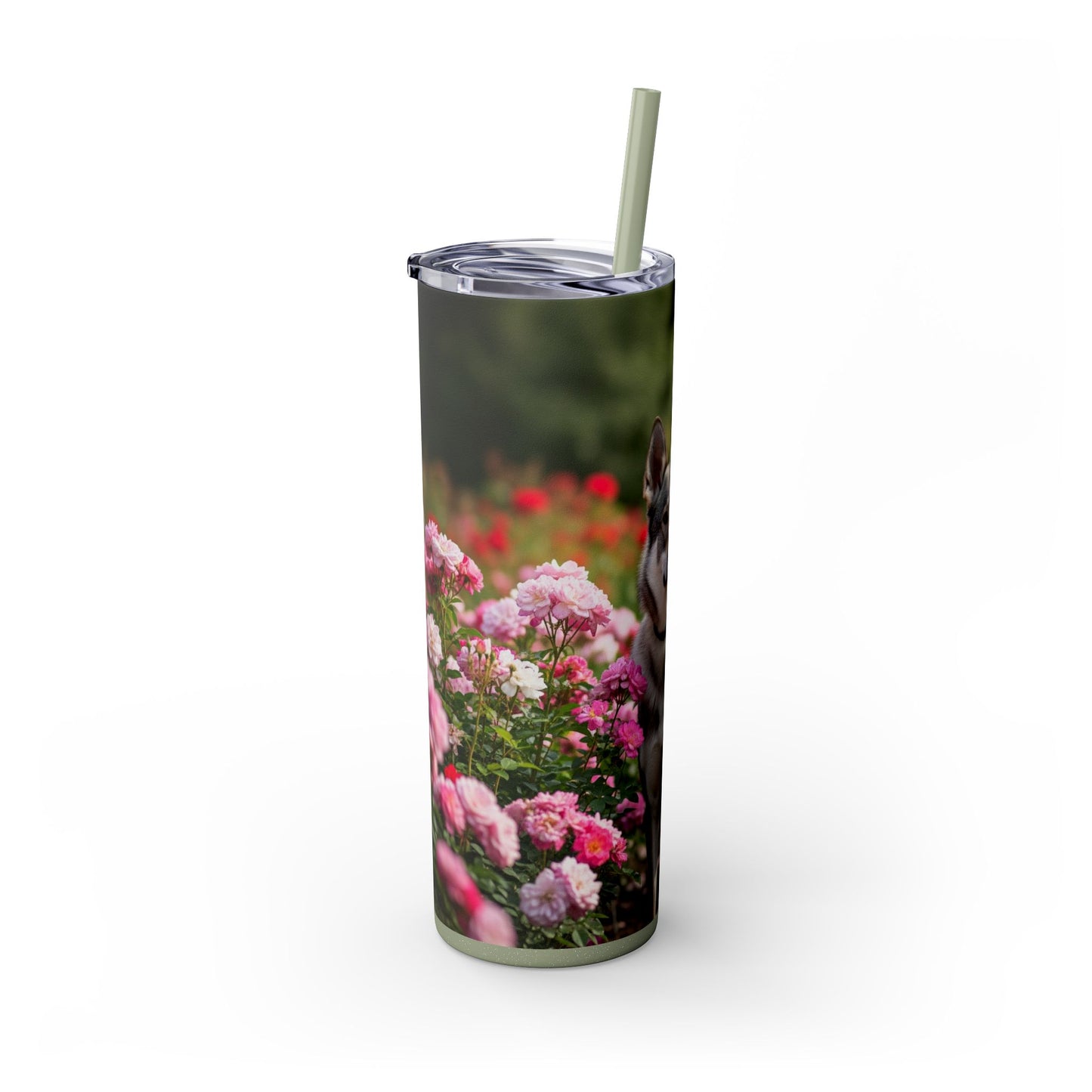 Skinny Tumbler with Straw – 20 oz Stainless Steel Cup