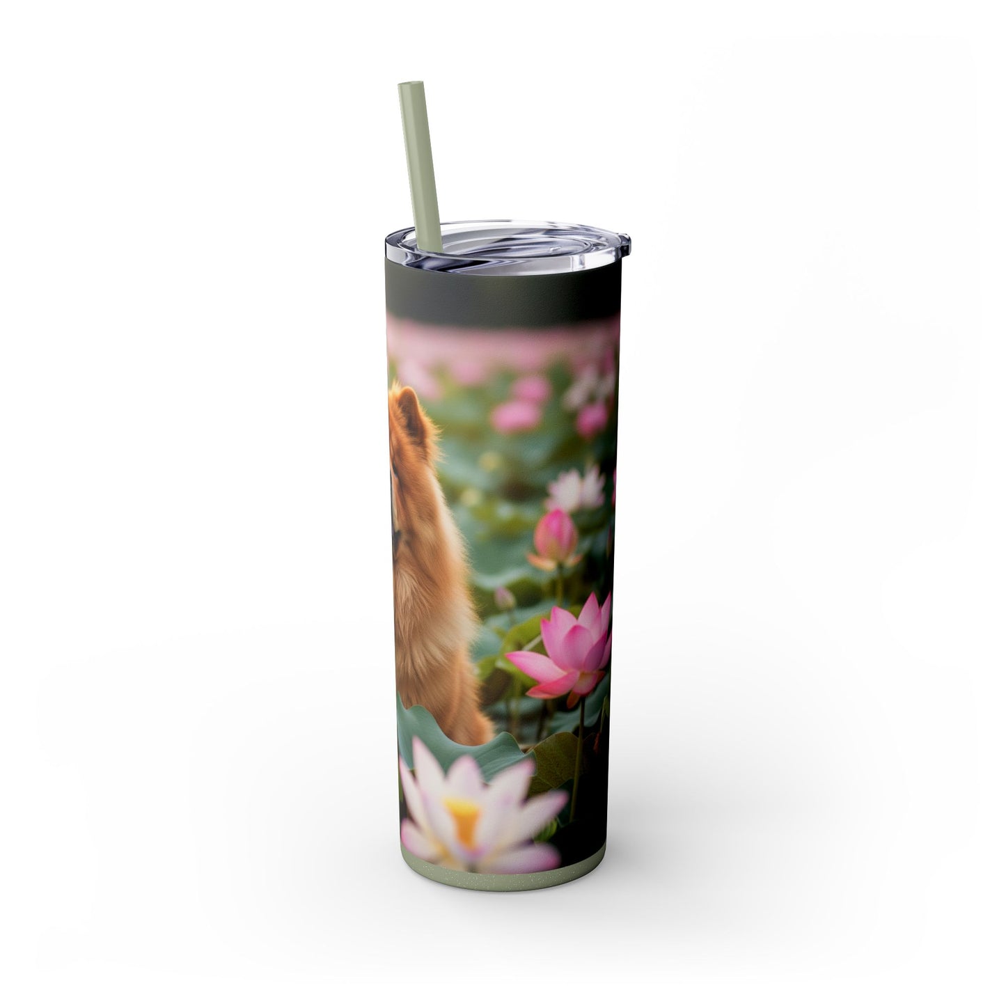 Skinny Tumbler with Straw – 20 oz Stainless Steel Cup
