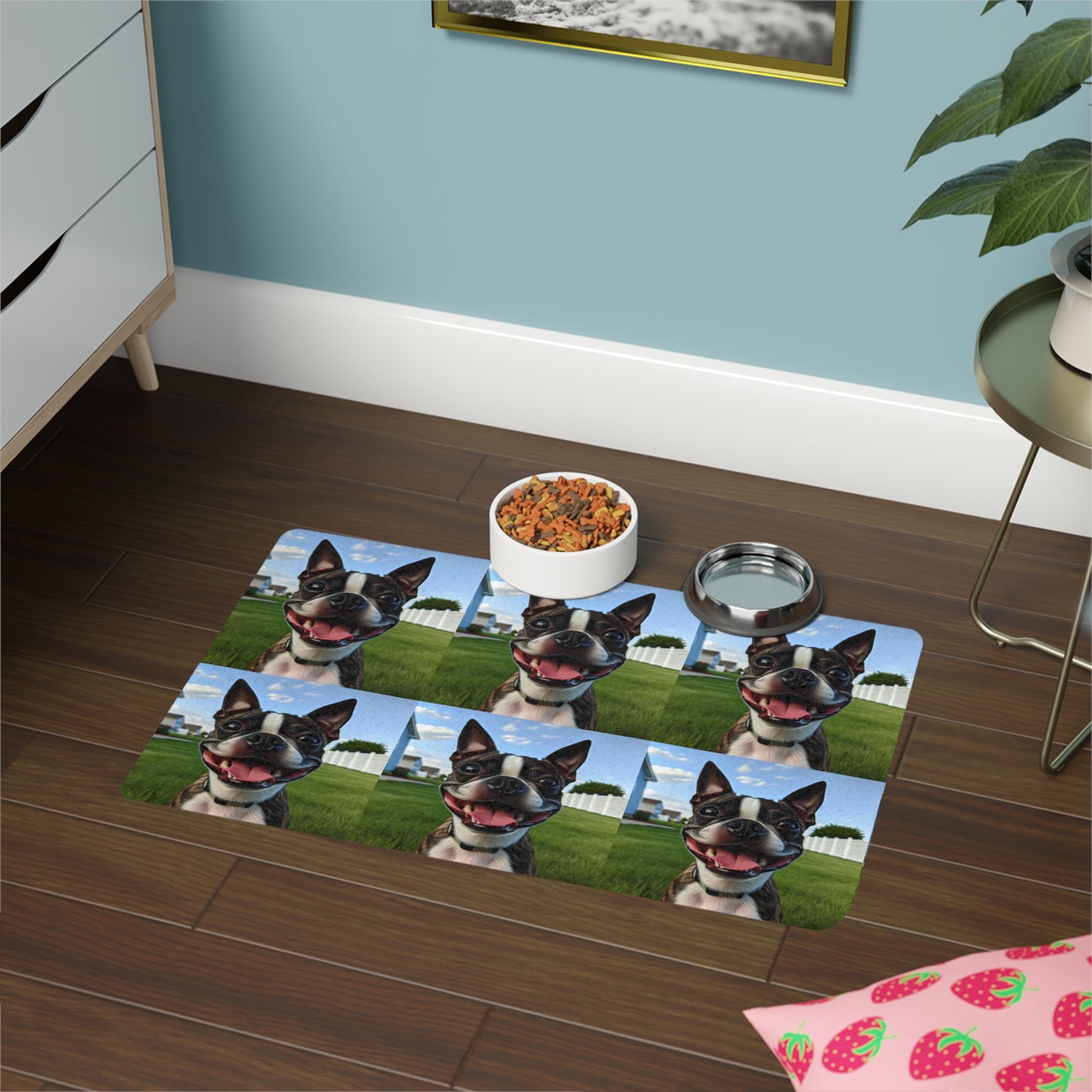 Pet Food Mat (12x18) - Boston Terrier