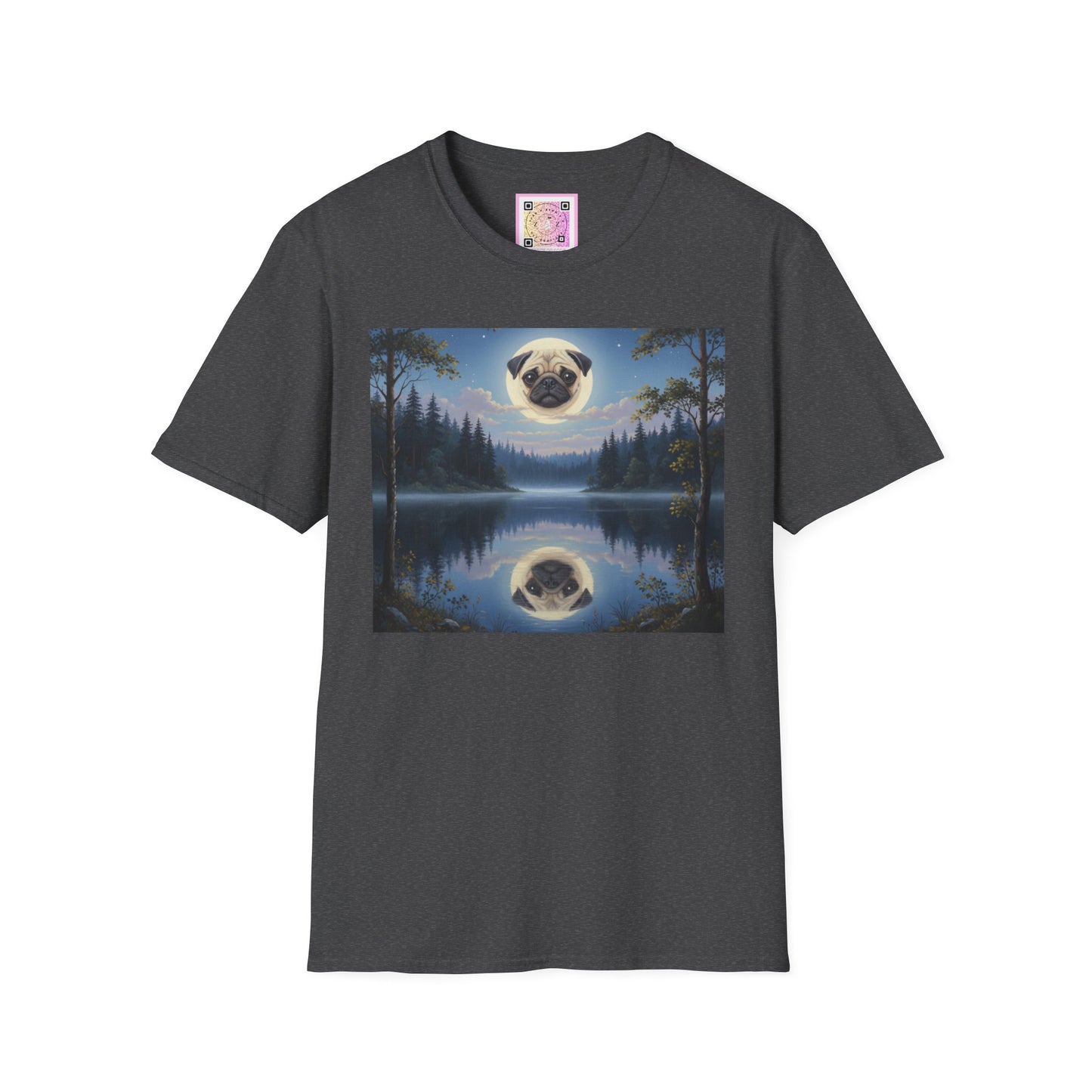 Canine Canvas Collection: Pug Moon Tee Shirt