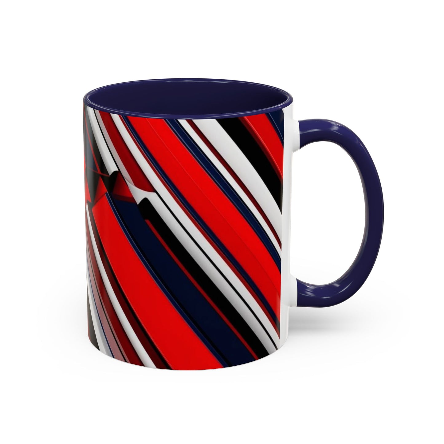 Optical Illusion Accent Mug – Ceramic Coffee Cup
