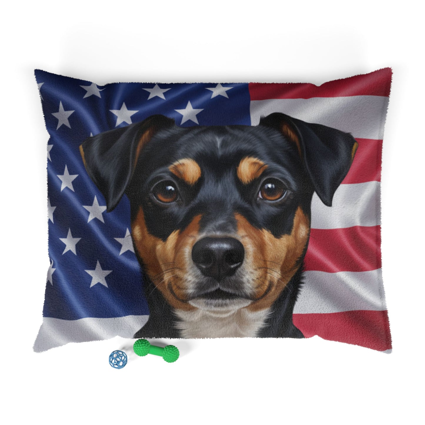 Teddy Roosevelt Terrier Patriotic Pet Bed