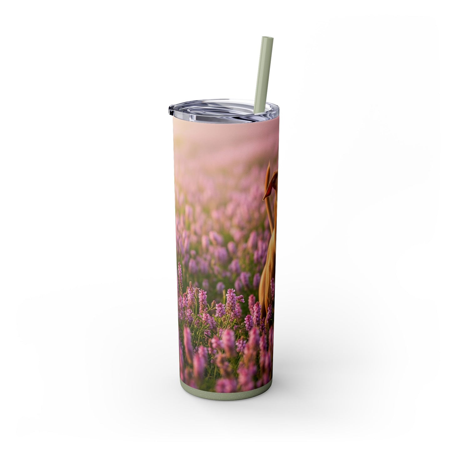 Skinny Tumbler with Straw – 20 oz Stainless Steel Cup