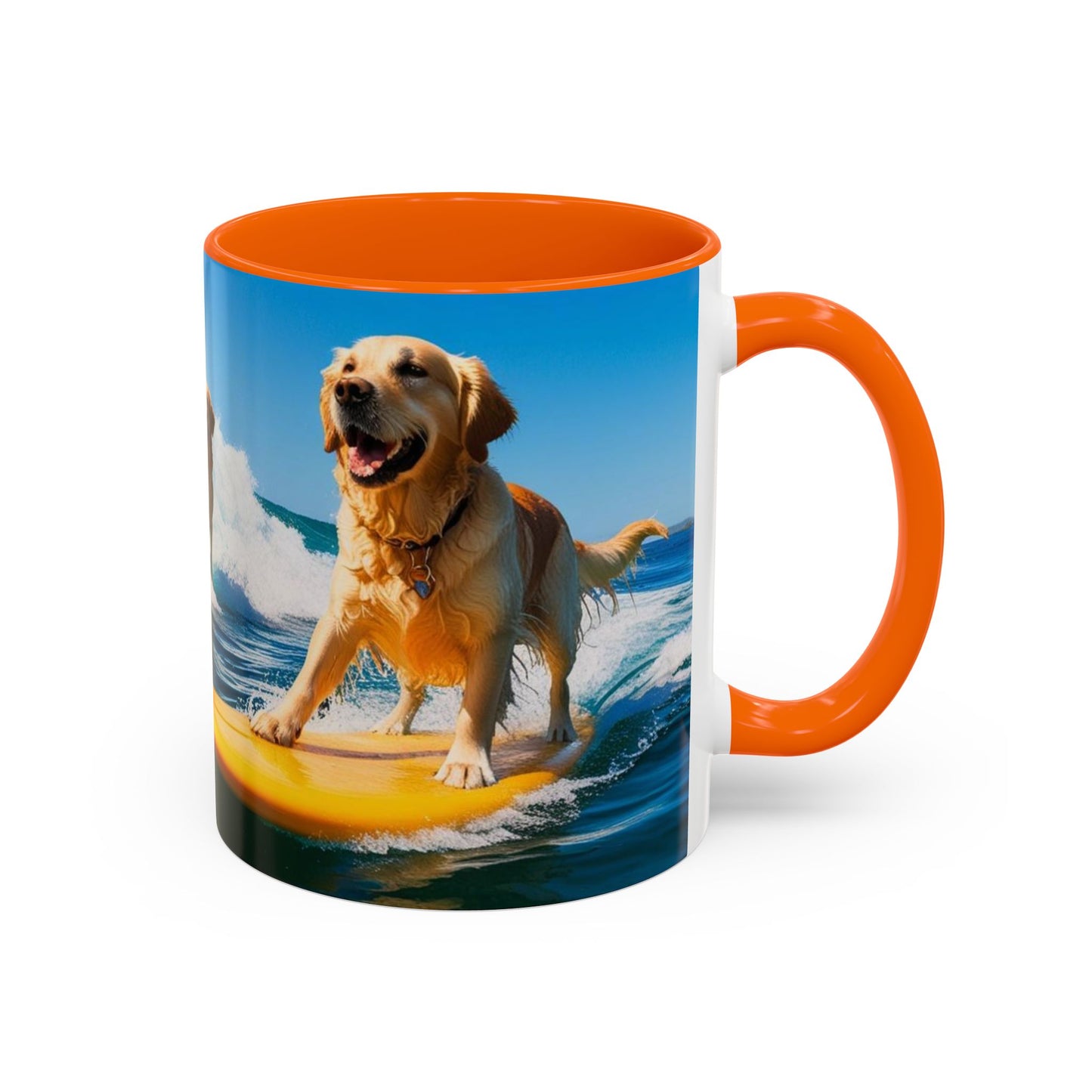 Mug à café Surf Dogs Accent - Cadeau idéal pour les amoureux des chiens