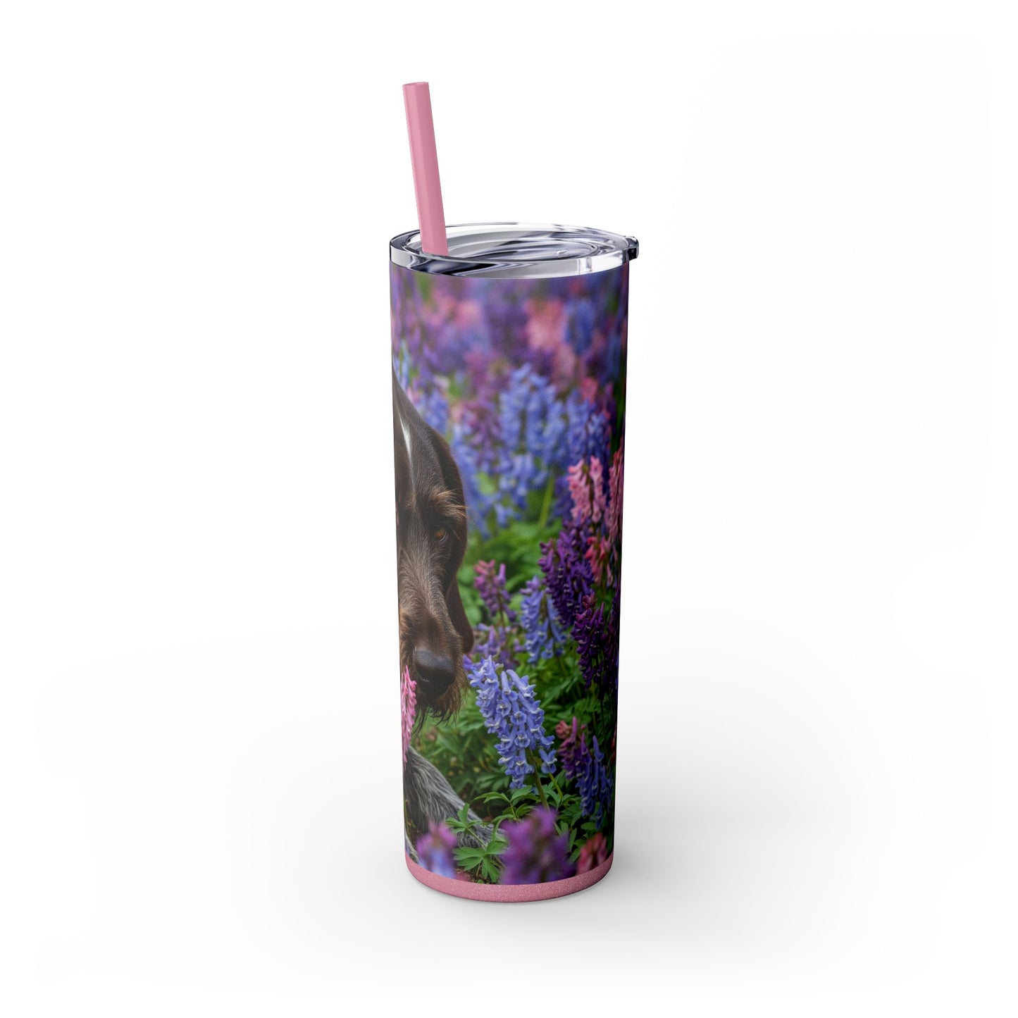 Wirehaired Slovakian Pointer Skinny Tumbler with Straw, 20oz