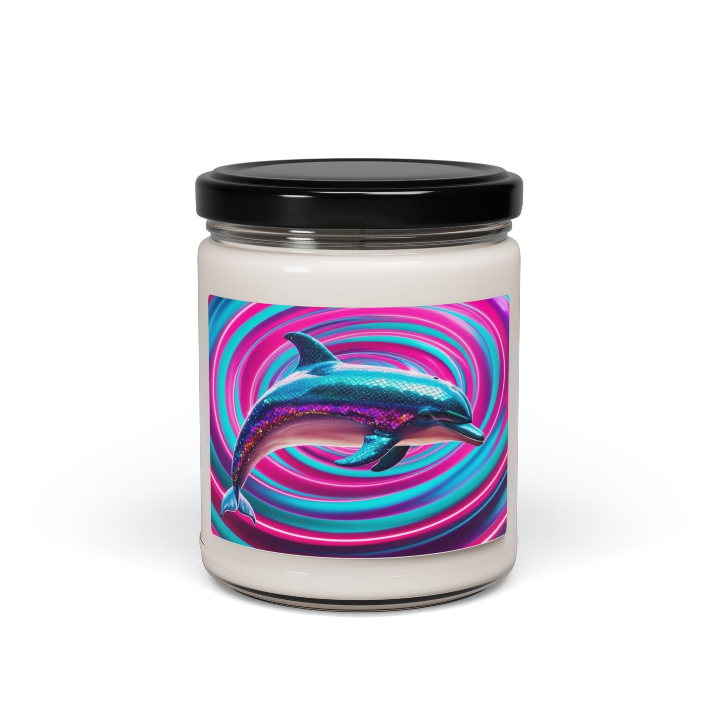 Glittery Dolphin- Scented Soy Candle, 9oz