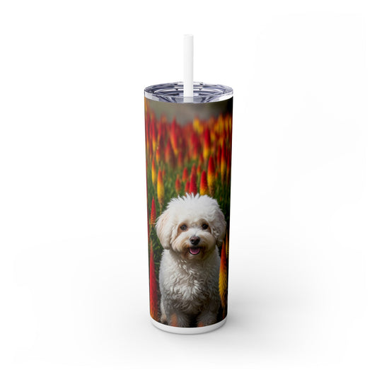 Bichonpoo Tumbler with Straw, 20oz