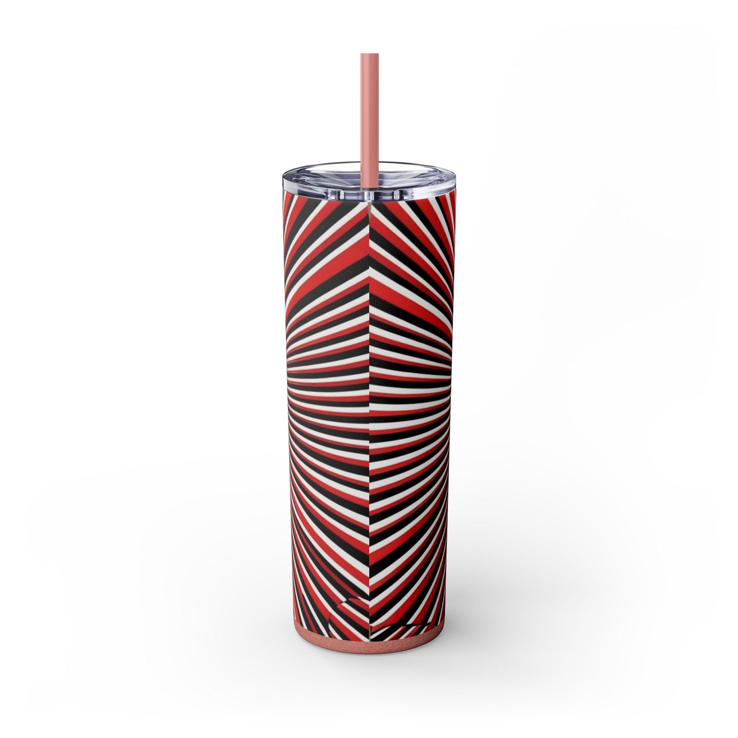 Optical Illusion Skinny Tumbler with Straw, 20oz