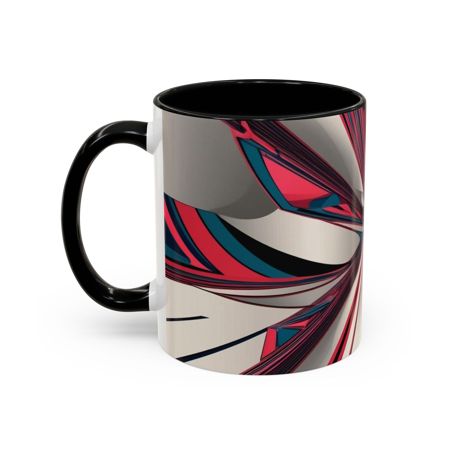 Optical Illusion Accent Mug – Ceramic Coffee Cup