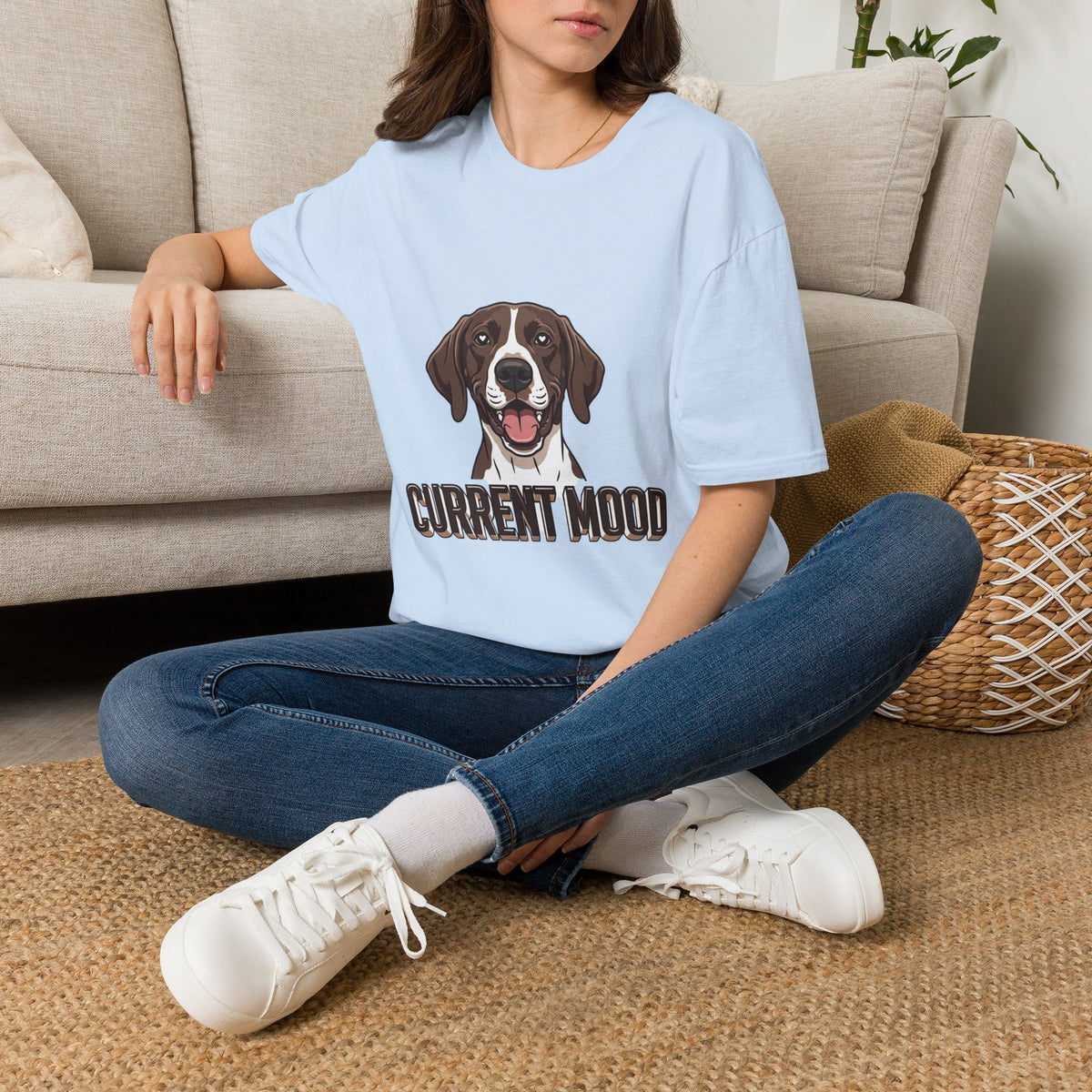 German Shorthaired Pointer Current Mood Tee Shirt