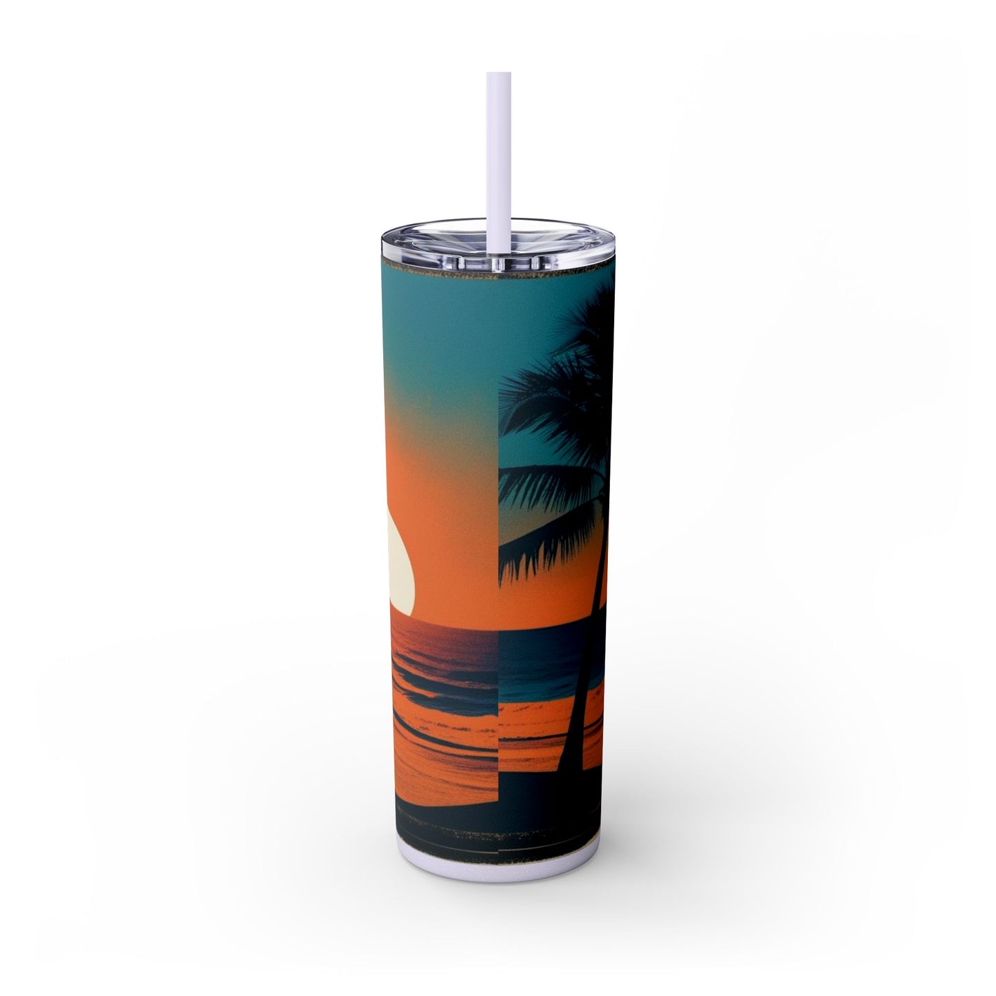 Brilliant Sunrise Skinny Tumbler with Straw, 20oz