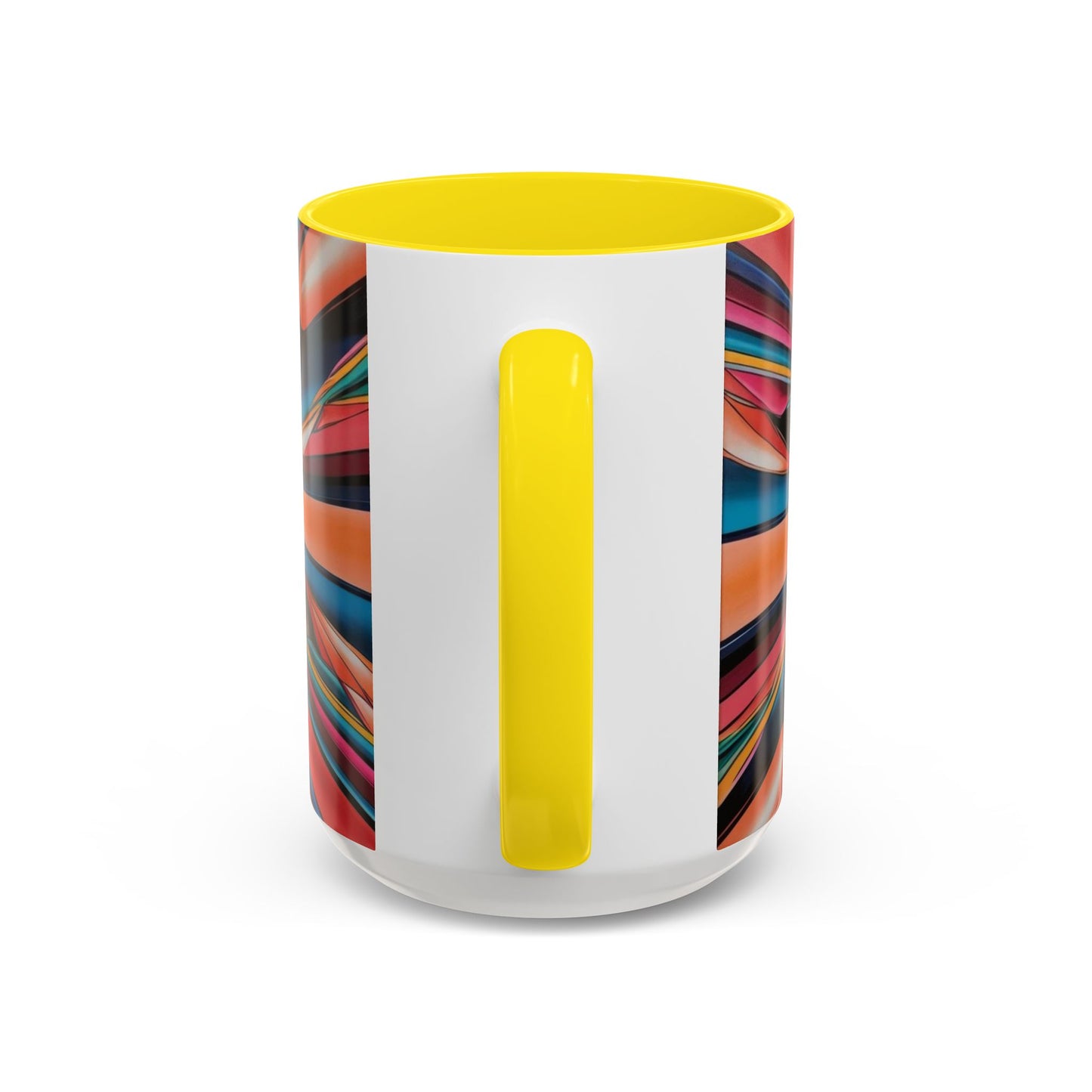 Optical Illusion Accent Mug – Ceramic Coffee Cup