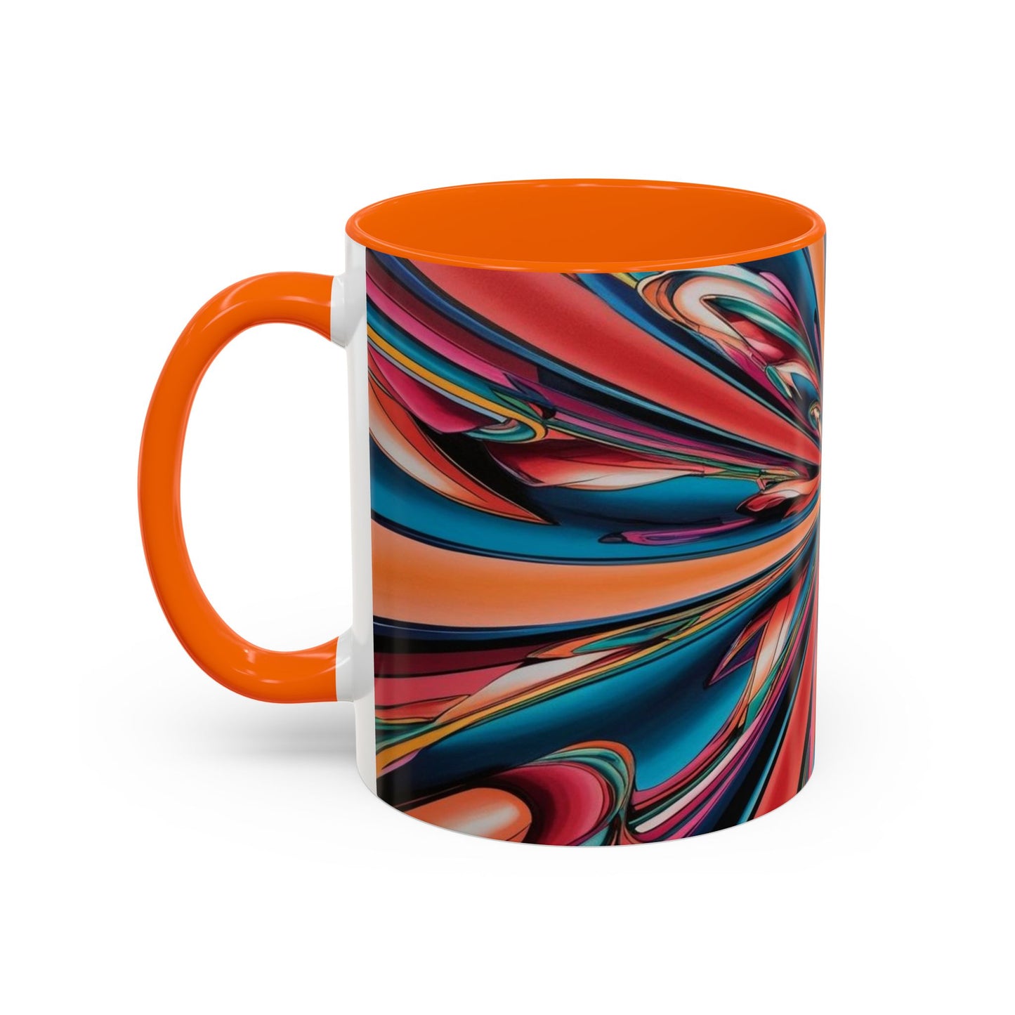 Optical Illusion Accent Mug – Ceramic Coffee Cup