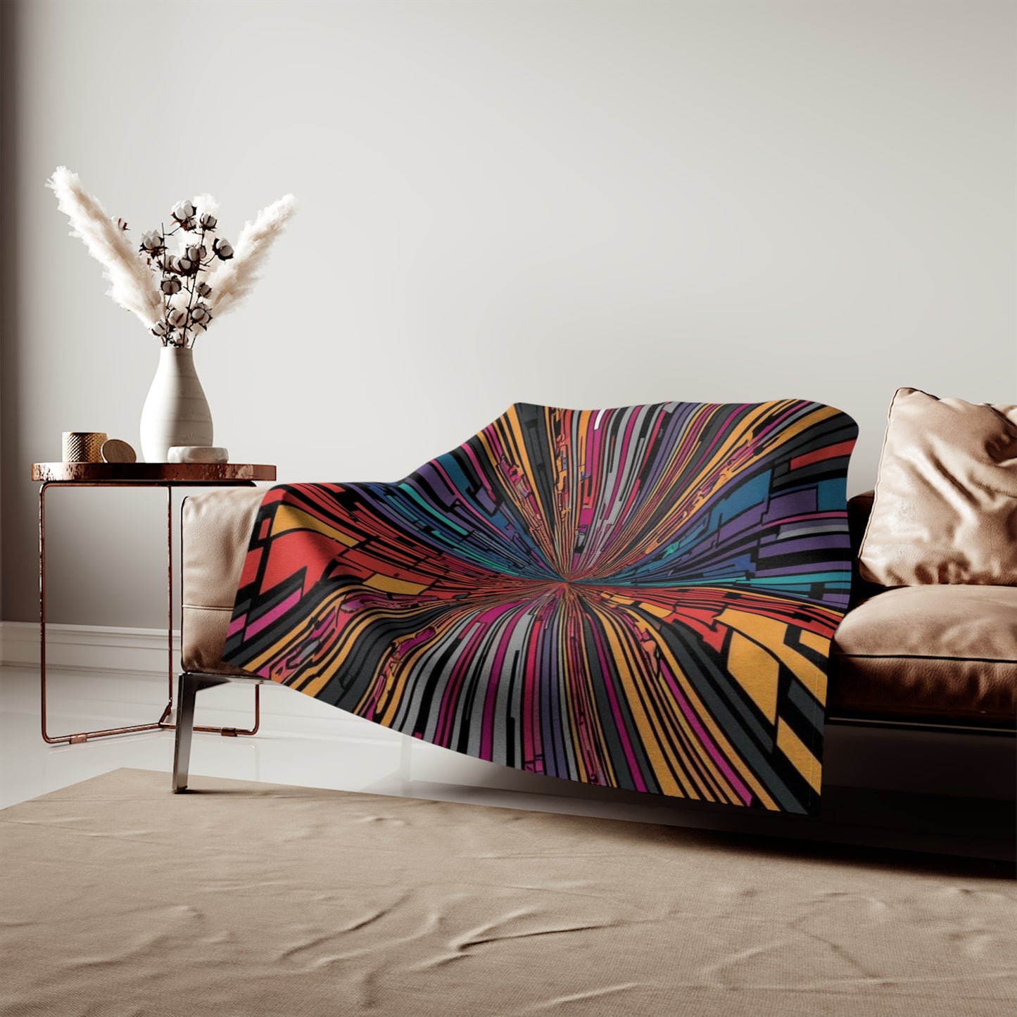 Sweat-shirt/couverture à illusion d'optique