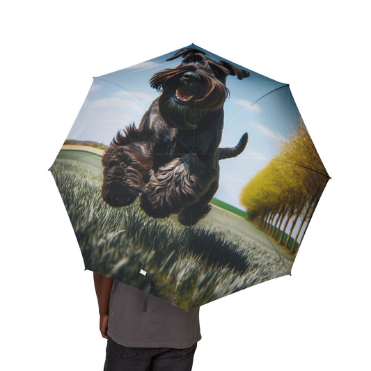Giant Schnauzer Semi-Automatic Foldable Umbrella