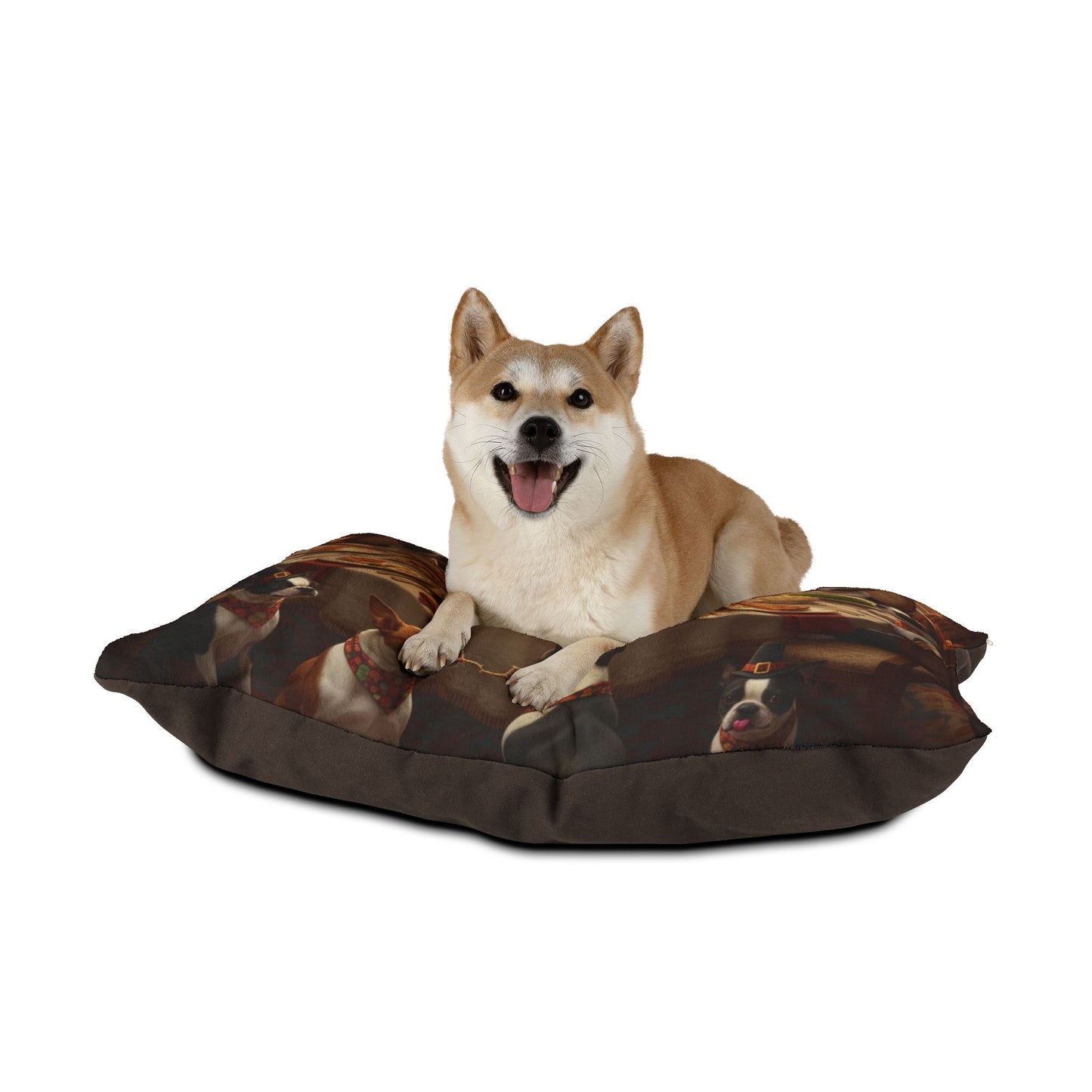 Boston Terrier Thanksgiving Dinner Pet Bed